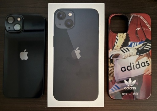 iPhone13 128GB ミッドナイト　箱、付属品、ケース、替えのフィルム付き