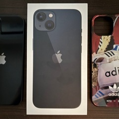 iPhone13 128GB ミッドナイト　箱、付属品、ケース付き