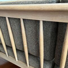 [寬度 179cm] 三人座沙發 CW 木材 WH / 織物 の画像