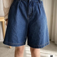 レディース　デニムハーフパンツの画像