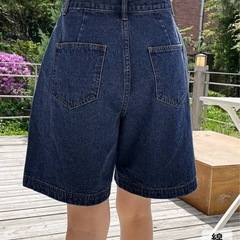 レディース　デニムハーフパンツの画像