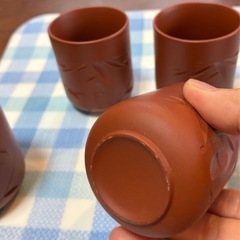 常滑焼き　急須　湯呑み4客　未使用の画像