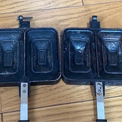 ブラックホットサンドメーカー　カスタム品　中古品　キャンプ　車中泊　下村企販　の画像