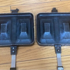 ブラックホットサンドメーカー　カスタム品　中古品　キャンプ　車中泊　下村企販　の画像