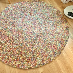 カラフルなラグ　丸型　お譲りします