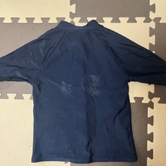 ラッシュガード　140 濃紺　学校プール　水着の画像