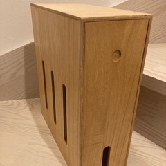 ケーブルボックス 木製 ルーター 収納 タップ コンセント収納 （ ルーター収納ボックス ケーブル コンセント モデム ルーター収納 収納ボックス コード収納 ケーブル収納 コードケース 整理 日本製 国産 桐製 ）　ナチュラル　ライトブラウン の画像