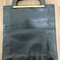 【GUCCI／グッチ】ブラックレザーハンドバッグの画像