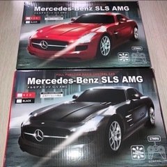 二個セット！　新品未使用品　メルセデスベンツ　ラジコン　ブラック　レッド SLS AMG 高級　おしゃれ　子ども　おもちゃの画像