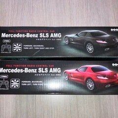 二個セット！　新品未使用品　メルセデスベンツ　ラジコン　ブラック　レッド SLS AMG 高級　おしゃれ　子ども　おもちゃの画像