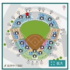 【香川県高松市手渡しのみ】チケット　5月18日（日）14時　阪神 vs 広島　大人2人子供1人 の画像