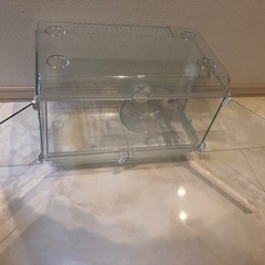 ハムスター　小屋　ジェックス Harmony グラスハーモニー360プラス ガラス製クリアケージ ハムスター・小動物用 W36.8×D22.2×H26.2cmの画像