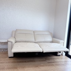 美品】東京インテリア 本革電動ソファ 3人掛け