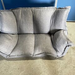 【格安】ニトリ カジュアルソファー ツバサ グレー系 ローソファ...
