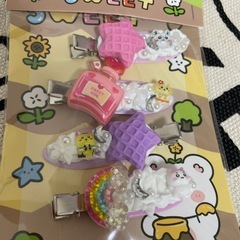 ヘアアクセサリー(34)★あとがつかない前髪★ヘアクリップ★ハンドメイド品の画像