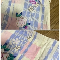 浴衣　160? 中学生向き　高学年　下駄新品　3点セット　　とうかさんの画像
