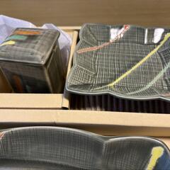 【美品未使用・箱付き】シャディ 食卓セット 三色ライン アイスパ...