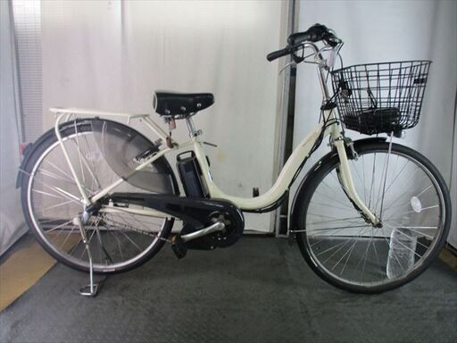 E305　★整備済み　中古電動自転車★ヤマハ　パスナチュラ【26インチ　白　　12.3Ah】