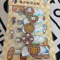 ヘアアクセサリー(23)★あとがつかない前髪★ヘアクリップ★ハンドメイド品の画像