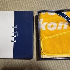 ELLE タオルケット＆ハンドタオルセット イエロー 