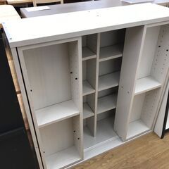 ★ジモティー割あり★KJ10104  スライド本棚 ホワイト H...