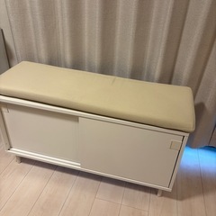 廃盤・美品】IKEA マッカペール ベンチ ホワイト クッション付き