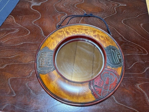 SNT516 烏城彫 壁掛け鏡 漆器 岡山伝統工芸品 壁掛けミラー  木製 SNT516 烏城彫 壁掛け鏡 漆器 岡山伝統工芸品 壁掛けミラー 木製