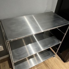 無印良品　ステンレスユニットシェルフ・ステンレス棚セット・ワイド・小の画像