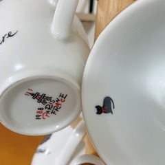 カップツリースタンド&コーヒーカップ4個の画像