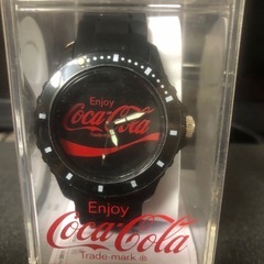 コカコーラ腕時計黒の画像