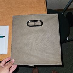 Gray and Brown Storage Bins 