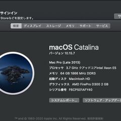 Mac Pro（Late 2013）256GB/64GB〈ME253J/A〉⑥の画像