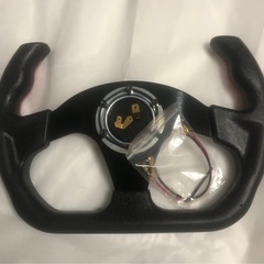 新品ステアリング　赤の画像
