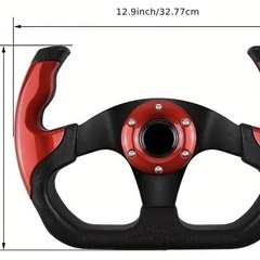 新品ステアリング　赤の画像