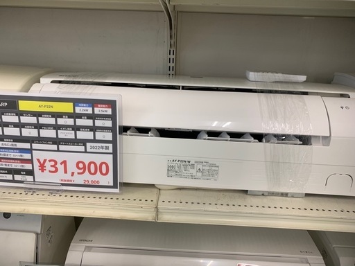 エアコン　SHARP AY-P22N-W 2022年製