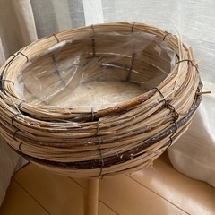フラワースタンド　ラタンスタンド　ラタン家具の画像