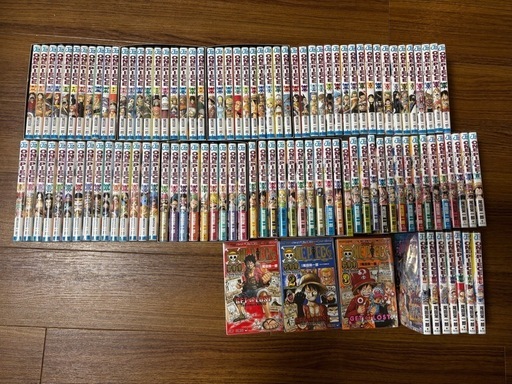 ワンピース1巻〜107巻+クイズブック3巻+トラファルガーローフィギュア