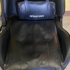 ☆ ゲーミングチェア　JPRACING　黒　高さ調整/リクライニング可能の画像
