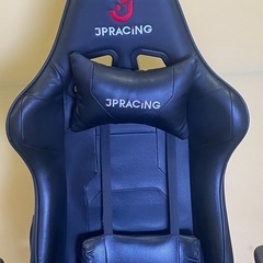 ☆ ゲーミングチェア　JPRACING　黒　高さ調整/リクライニング可能の画像