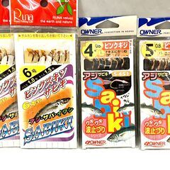 ささめ プロマリン オーナー サビキ アジ サバ イワシ 青物 6号 5号 4号 釣り 釣具 仕掛け 7点 セット おまとめ ジャンクの画像