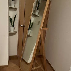 IKEA 木製フレームミラー
