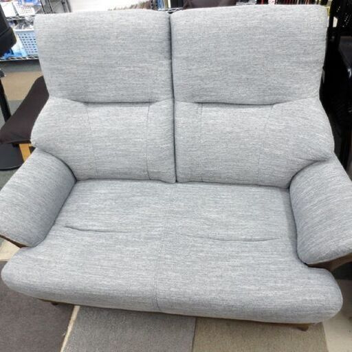 NITORI ファブリック 2人掛けソファ コウテイ3 ライトグレー 幅129cm