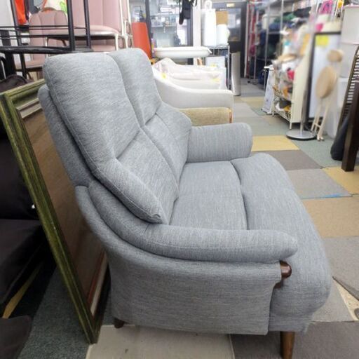 NITORI ファブリック 2人掛けソファ コウテイ3 ライトグレー 幅129cm