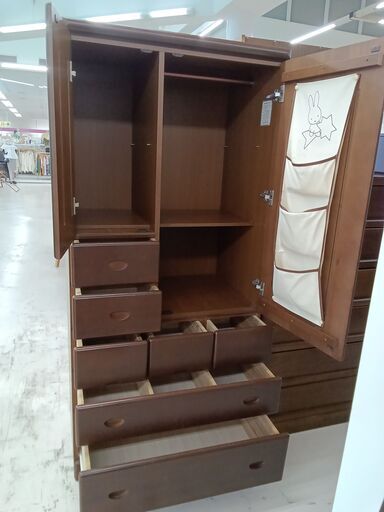 ☆ジモティ割あり☆ タンス ブラウン W85×D56.7×H184 クリーニング済み 