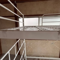 ロフトパイプベッド(ホワイト)の画像