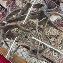 【愛品館八千代店】古木ガラステーブルの画像