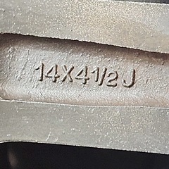4本中古タイヤ DUNLOPスタﾂドレス165/55R14 アルミホイール 14インチ 4.5J 千葉県我孫子市。の画像