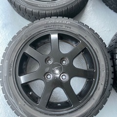 4本中古タイヤ DUNLOPスタﾂドレス165/55R14 アルミホイール 14インチ 4.5J 千葉県我孫子市。の画像