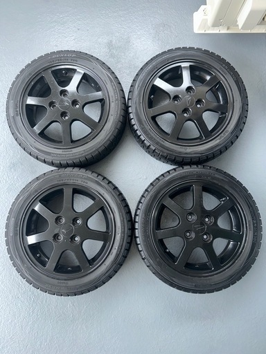 4本中古タイヤ DUNLOPスタﾂドレス165/55R14 アルミホイール 14インチ 4.5J 千葉県我孫子市。
