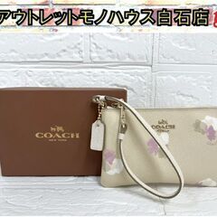 COACH コーチ フローラルプリント　コーナージップ リストレ...